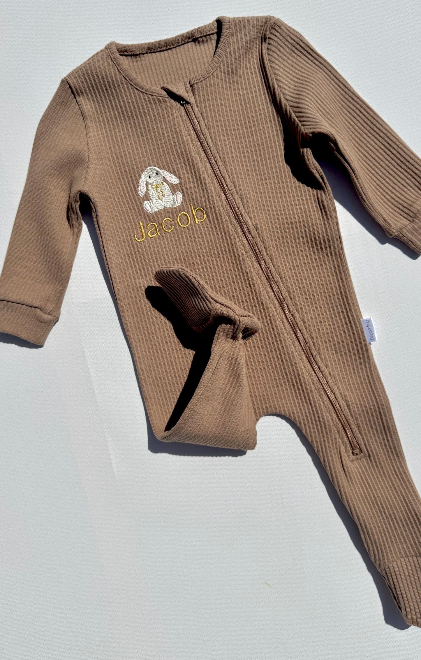Bunny Theme Personalised Zip Romper-2